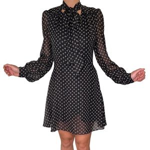 Black and Tan Patterned Dress